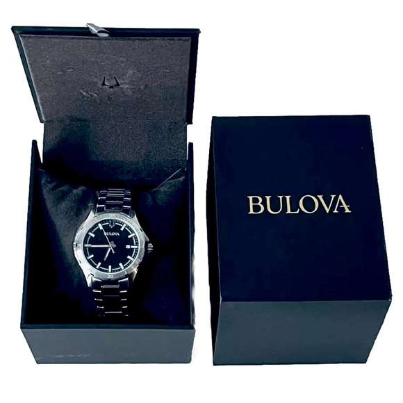 Bulova Men’s Marine Star 96B377 Chronograph Watch Silver-Tone 45mm NWT - Picture 6 of 15